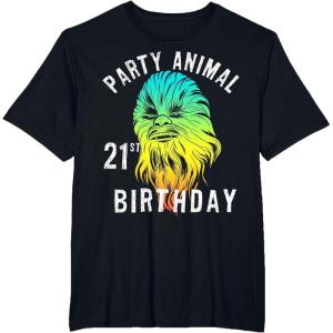 image:imageStar Wars Chewie Party Animal 21st Birthday Color Portrait TShirtBlack
