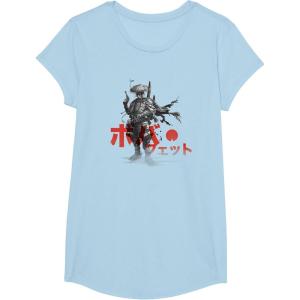 image:imageStar Wars Classic Boba Fett Samurai Kanji Retro Poster TShirtBaby Blue