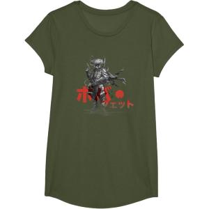 image:imageStar Wars Classic Boba Fett Samurai Kanji Retro Poster TShirtOlive Green