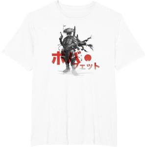 image:imageStar Wars Classic Boba Fett Samurai Kanji Retro Poster TShirtWhite