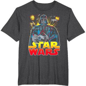 image:imageStar Wars Darth Vader Retro Sith Lord Graphic TShirt TShirtDark Heather Grey