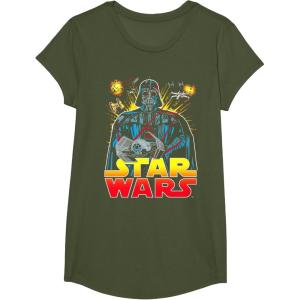 image:imageStar Wars Darth Vader Retro Sith Lord Graphic TShirt TShirtOlive Green