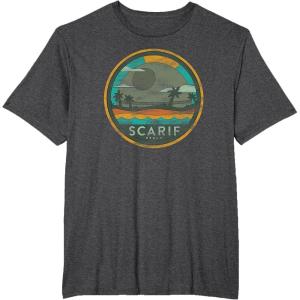 image:imageStar Wars Enjoy Scarif Beach Vacation Vintage TShirtDark Heather Grey