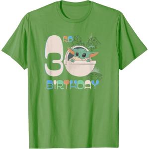 image:imageStar Wars The Mandalorian Grogu 3rd Birthday Sketch TShirtGrass Green