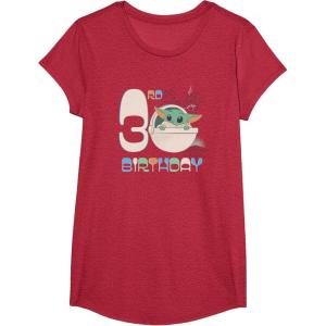 image:imageStar Wars The Mandalorian Grogu 3rd Birthday Sketch TShirtRed Heather