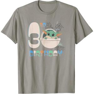 image:imageStar Wars The Mandalorian Grogu 3rd Birthday Sketch TShirtSlate Grey