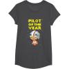 image:imageStar Wars Luke Skywalker Pilot Of The Year Pixel Chibi Logo TShirtDark Heather Grey