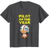 image:imageStar Wars Luke Skywalker Pilot Of The Year Pixel Chibi Logo TShirtDark Heather Grey