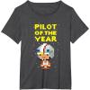 image:imageStar Wars Luke Skywalker Pilot Of The Year Pixel Chibi Logo TShirtDark Heather Grey