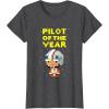 image:imageStar Wars Luke Skywalker Pilot Of The Year Pixel Chibi Logo TShirtDark Heather Grey