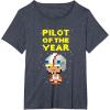 image:imageStar Wars Luke Skywalker Pilot Of The Year Pixel Chibi Logo TShirtHeather Blue
