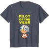 image:imageStar Wars Luke Skywalker Pilot Of The Year Pixel Chibi Logo TShirtHeather Blue