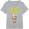 image:imageStar Wars Luke Skywalker Pilot Of The Year Pixel Chibi Logo TShirtHeather Grey