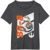 image:imageStar Wars The Force Awakens Distressed BB8 Rebel Droid TShirtDark Heather Grey
