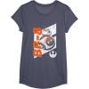 image:imageStar Wars The Force Awakens Distressed BB8 Rebel Droid TShirtHeather Blue