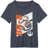image:imageStar Wars The Force Awakens Distressed BB8 Rebel Droid TShirtHeather Blue