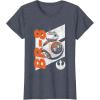 image:imageStar Wars The Force Awakens Distressed BB8 Rebel Droid TShirtHeather Blue