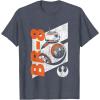 image:imageStar Wars The Force Awakens Distressed BB8 Rebel Droid TShirtHeather Blue