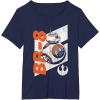 image:imageStar Wars The Force Awakens Distressed BB8 Rebel Droid TShirtNavy Blue