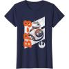 image:imageStar Wars The Force Awakens Distressed BB8 Rebel Droid TShirtNavy Blue