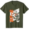 image:imageStar Wars The Force Awakens Distressed BB8 Rebel Droid TShirtOlive Green