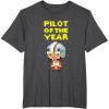 image:imageStar Wars Luke Skywalker Pilot Of The Year Pixel Chibi Logo TShirtDark Heather Grey