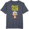 image:imageStar Wars Luke Skywalker Pilot Of The Year Pixel Chibi Logo TShirtHeather Blue