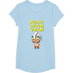 image:imageStar Wars Luke Skywalker Pilot Of The Year Pixel Chibi Logo TShirtBaby Blue