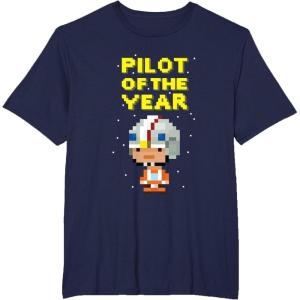image:imageStar Wars Luke Skywalker Pilot Of The Year Pixel Chibi Logo TShirtNavy Blue