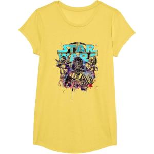 image:imageStar Wars Rainbow Paint Drip Distressed Dark Side TShirtLemon Yellow