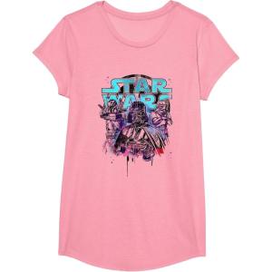image:imageStar Wars Rainbow Paint Drip Distressed Dark Side TShirtPink