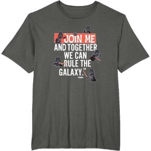 image:imageStar Wars Together We Can Rule The Galaxy Chibi Vader Icons TShirtAsphalt Grey