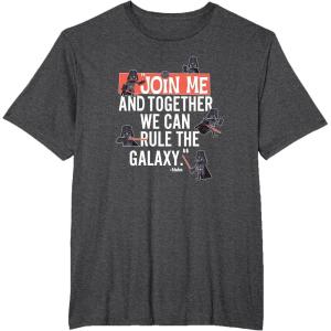 image:imageStar Wars Together We Can Rule The Galaxy Chibi Vader Icons TShirtDark Heather Grey