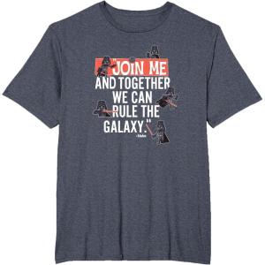 image:imageStar Wars Together We Can Rule The Galaxy Chibi Vader Icons TShirtHeather Blue