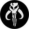image:imageStar Wars Mandalorian Logo Black And White PopSockets Adhesive PopGripAdhesive PopGrip
