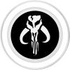 image:imageStar Wars Mandalorian Logo Black And White PopSockets Adhesive PopGripMagnetic PopGrip