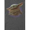 image:imageStar Wars Mens The Mandalorian The Child Purple Swirl TShirtCharcoal Heather