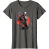 image:imageStar Wars The Mandalorian Battle Ready Bounty Hunter TShirtAsphalt Grey