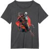 image:imageStar Wars The Mandalorian Battle Ready Bounty Hunter TShirtDark Heather Grey
