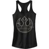 image:imageStar Wars Womens Gold Rebel Logo Race TopBlack