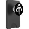 image:imageStar Wars Mandalorian Logo Black And White PopSockets Adhesive PopGripMagnetic PopWallet