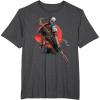image:imageStar Wars The Mandalorian Battle Ready Bounty Hunter TShirtDark Heather Grey
