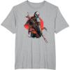 image:imageStar Wars The Mandalorian Battle Ready Bounty Hunter TShirtHeather Grey