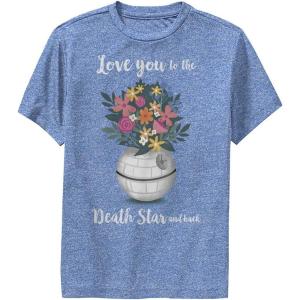 image:imageSTAR WARS Boys Deathstar and Back Boys Short Sleeve Tee ShirtRoyal Blue Heather
