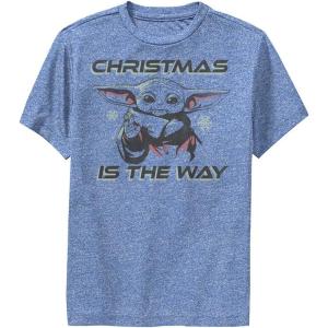 image:imageSTAR WARS Boys Mandalorian No Elf Boys Short Sleeve Tee ShirtRoyal Blue Heather