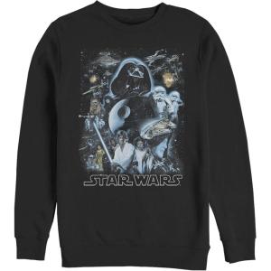 image:imageSTAR WARS Unisex Adult Star Wars Mens Galaxy of Graphic TshirtBlackCrew Fleece
