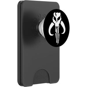 image:imageStar Wars Mandalorian Logo Black And White PopSockets Adhesive PopGripMagnetic PopWallet