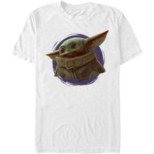 image:imageStar Wars Mens The Mandalorian The Child Purple Swirl TShirtWhite