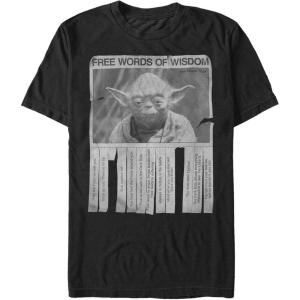 image:imageStar Wars Mens Vintage Inspired Graphic Tees TShirt Words of WisdomBlack