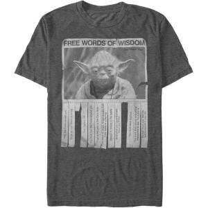 image:imageStar Wars Mens Vintage Inspired Graphic Tees TShirt Words of WisdomCharcoal Heather